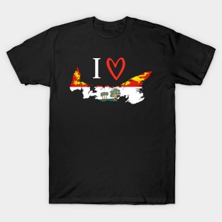 I love Prince Edward Island with Flag 2 T-Shirt